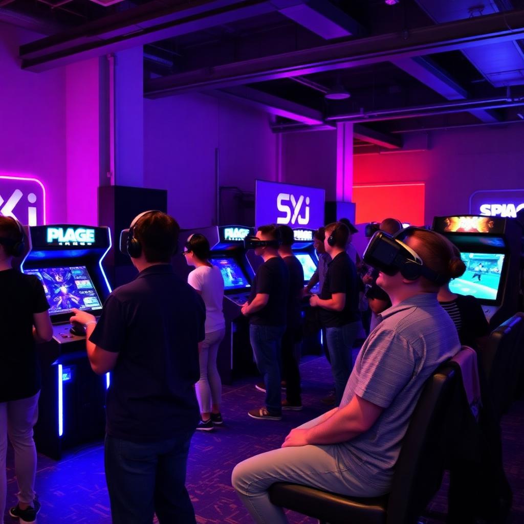 עמדות VR ומכונות משחק — פינת גיימינג באירוע